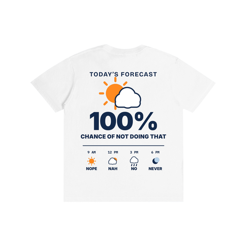 Today's Forecast: 100% Chance of Not Doing That Tee