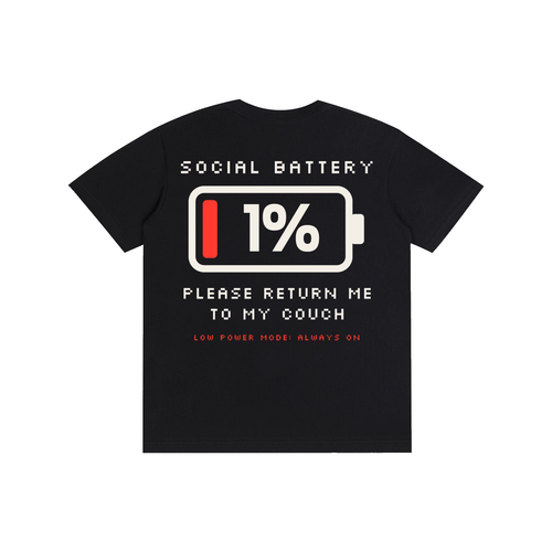 Social Battery 1% Tee